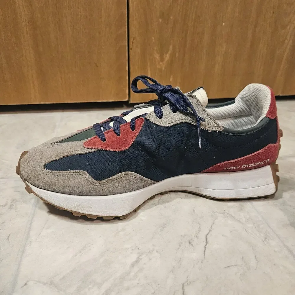 New Balance 327 Multi-Color Grey Green Red Navy MS327PWA Men’s Size 12